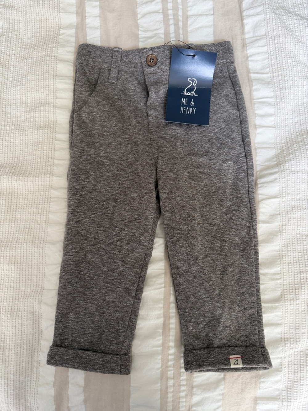 Kids' Heather Gray/Brown Pants